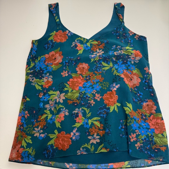 CABi Floral Still Life Cami Tank Top Blouse Sz M Adjustable Straps style 3449 - Picture 4 of 8